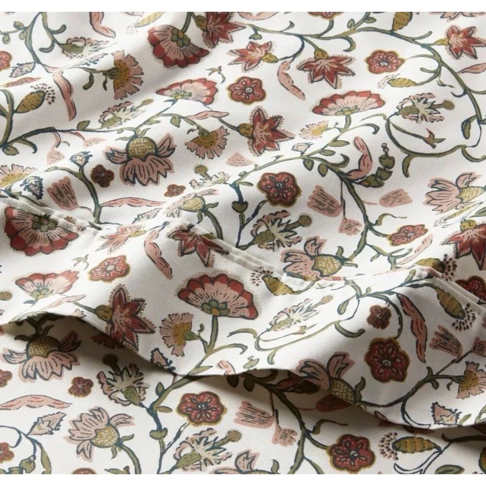 Full 400 Thread Count Performance Sheet Set Warm Floral - Threshold NEW